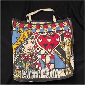 Brighton Queen Graphic‎ Print Tote Bag Colorful Novelty Shopper Reusable